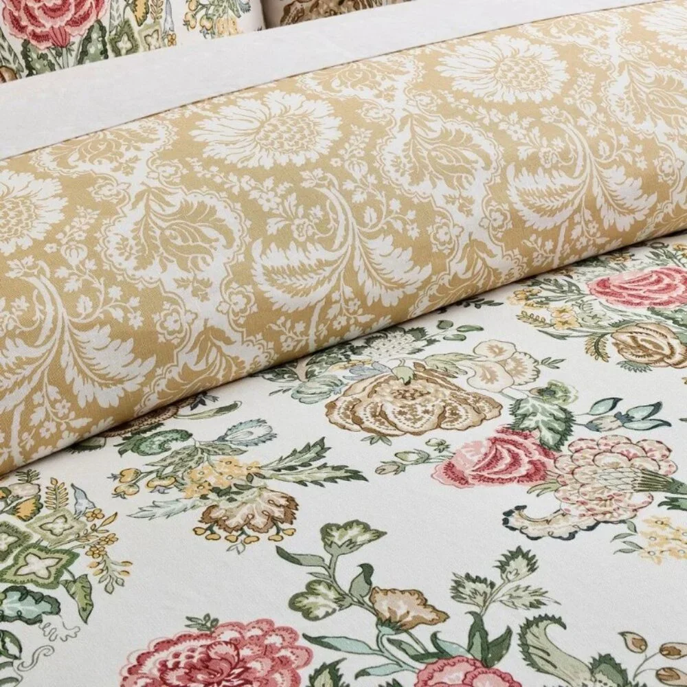 NEW Pottery Barn x Kravet GRANDIFLORA Reversible F/Q Duvet + 2 Shams